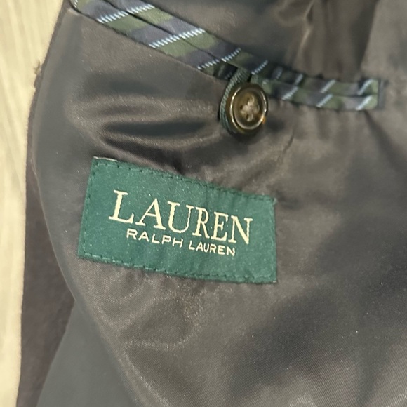 LRL Lauren Ralph Lauren Double Breasted Overcoat Navy Small Men’s - Picture 2 of 2